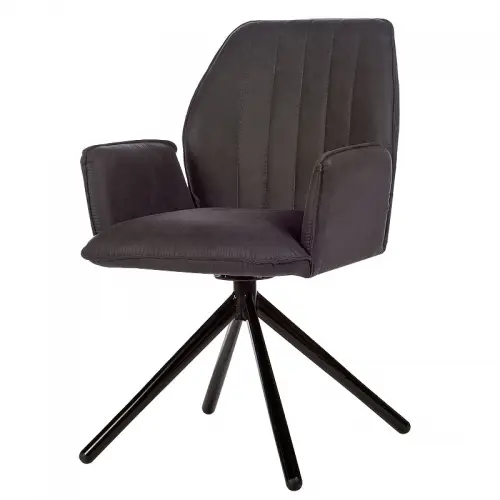 By Kohler  Classen arm dining chair dark grey Preston 100 (115218)