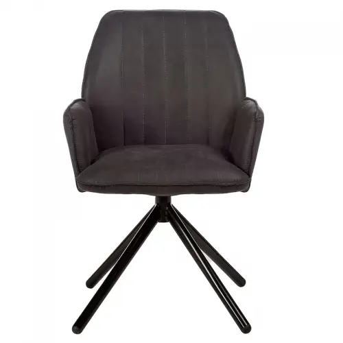 Classen arm dining chair dark grey Preston 100