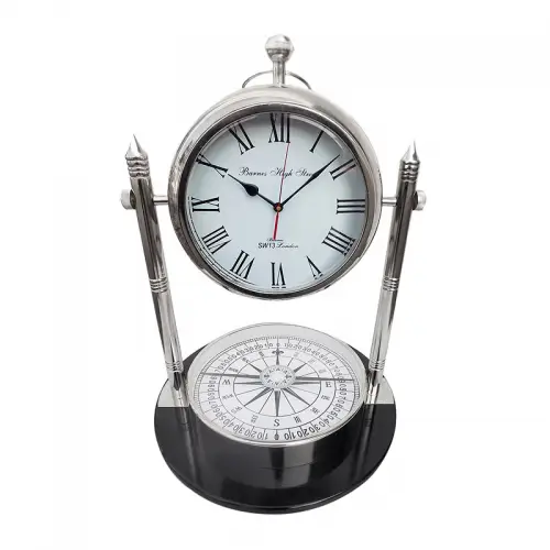  Table Clock 48x48x63.5cm With Compass