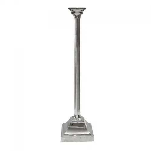  -SALE-  Candleholder 21x21x81cm silver 