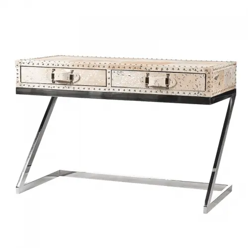 By Kohler  Writing Desk Titan 110x50x75cm (Silver Foil) (110015)