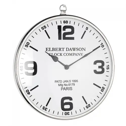  Wall Clock Dawson 30x3x30cm Small retro black white