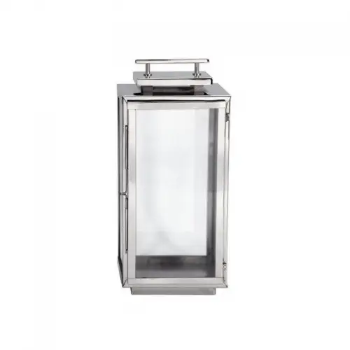  Lantern Small silver with clear glass