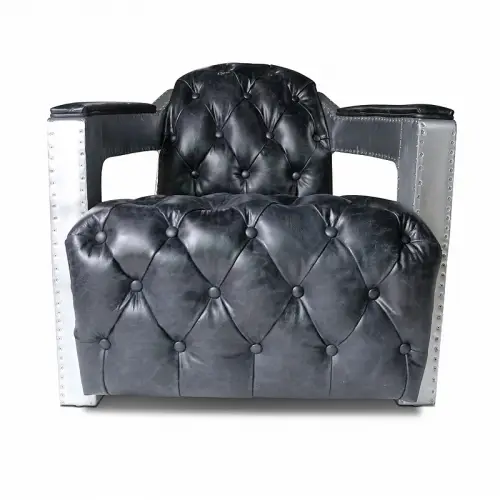 By Kohler  Dalton airplane style armchair leather aviator (114814)