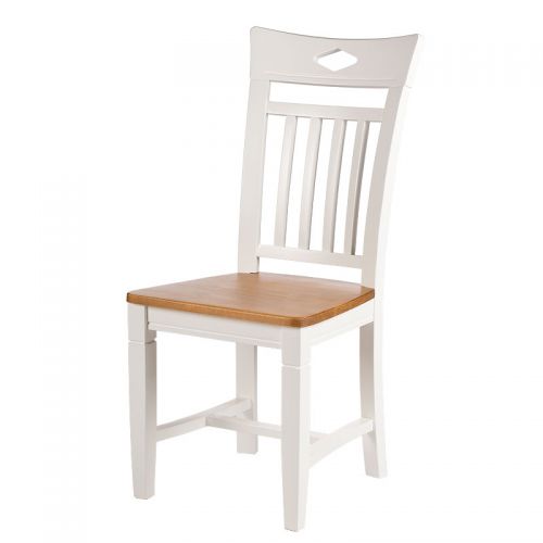  Dijon rural dining chair white and brown