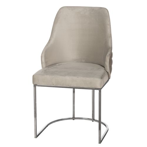  Orchide arm dining chair silver legs