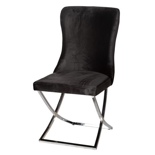  Lima dining chair silver legs charcoal 