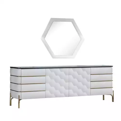 By Kohler  Nirvana Sideboard without mirror white and gold (200487)