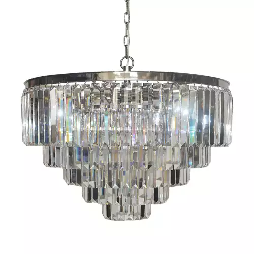  Ceiling Lamp 80x80x51cm Clear Crystal