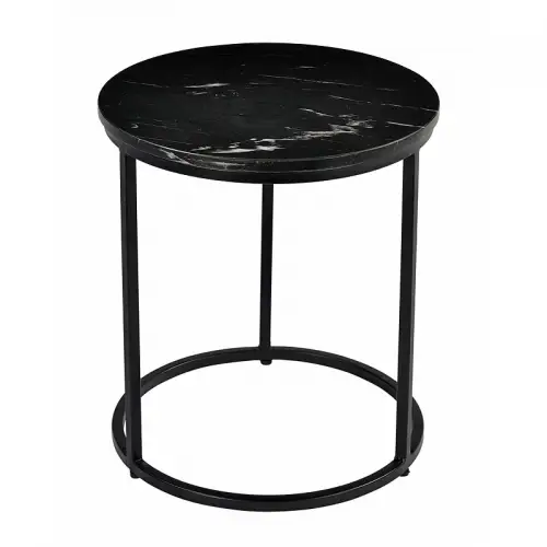 By Kohler  Side Table Randy 40x40x45cm black Marble Top (114328)