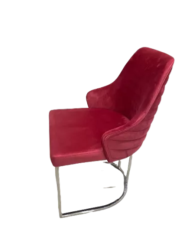 By Kohler  Orchide arm dining chair Pink with silver legs 