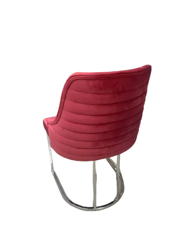 By Kohler  Orchide arm dining chair Pink with silver legs 