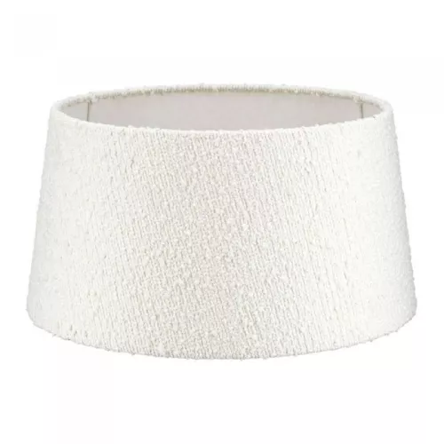  Lampshade Halfhoog (Drum) 30x25x15cm - Aspen bouclé blanc on white