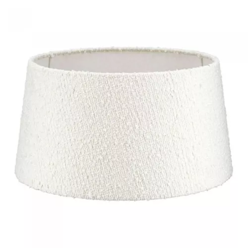  Lampshade Halfhoog (Drum) 45x35x23cm - Aspen bouclé blanc on white